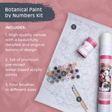 Pink Picasso Botanical Floral Paint by Number Kit for Adults & Teens | DIY Canvas 16x20 Acrylic Painting Sets, Color by Numbers, Drawing, Arts & Crafts, As Seen On Shark Tank (Delightful Delivery) Pink Picasso