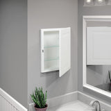 Zenna Home Bathroom Medicine Cabinet, Bathroom Wall Cabinet with Steel Body, 2 Adjustable Shelves, Recessed or Surface Wall Mount Installation, 16 x 20 Inches American Pride