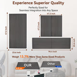 Wood Slat Panels, Interior Wall Decor Easy Installation, Soundproof Slatted Wall Panels 3D Acoustic Decoration for Office, Meeting Room, Café, Bars, Restaurant & Home, Deep Gray 2 Pcs 47.2×23.6 in WoveN SounD