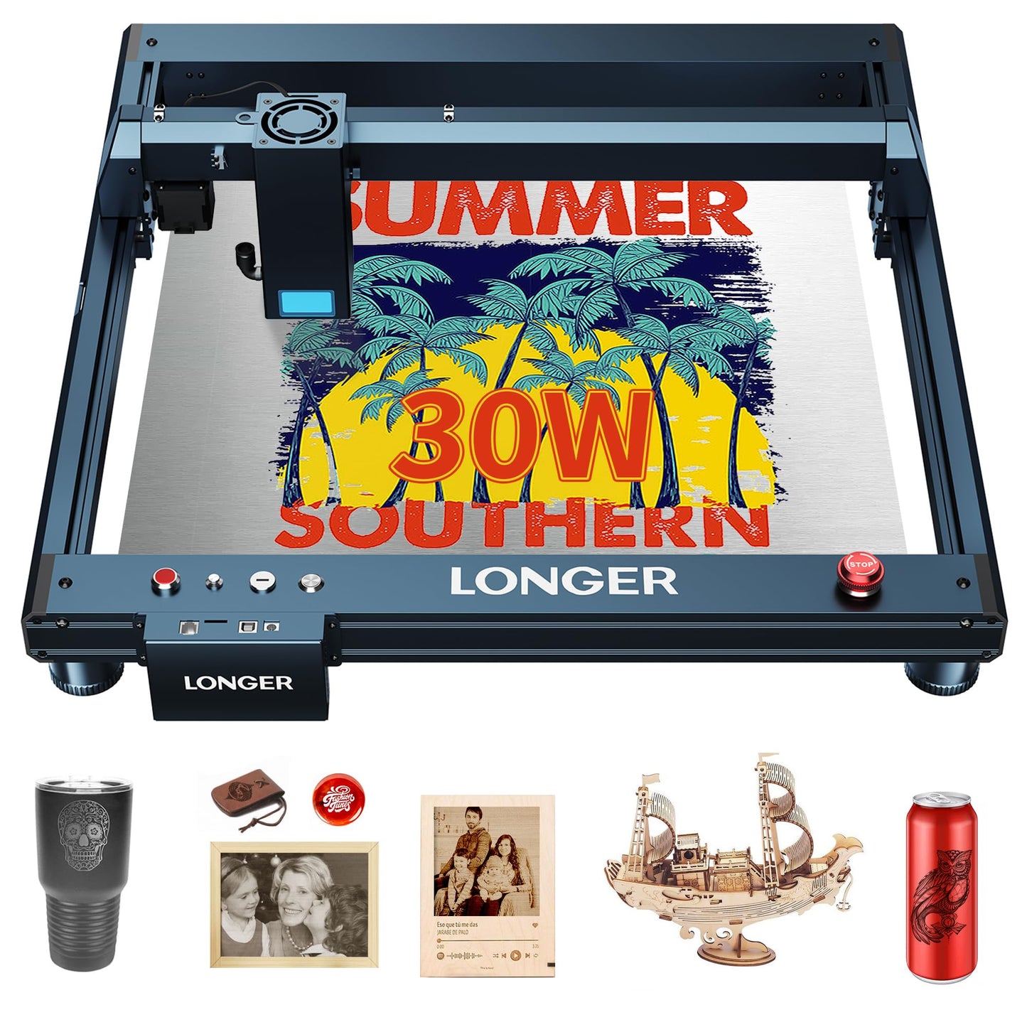 Laser Engraver with Automatic Air Assist, 36W Output Laser Cutter and Engraver, 180w Laser Cutter, Laser Engraver for Wood and Metal, Paper, Acrylic, Glass, Leather