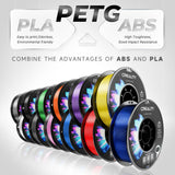 CREALITY PETG Filament 1.75mm 3D Printer Filament Bundle, 4kg (8.8lb) Neatly Wound Spool, Dimensional Accuracy ±0.03mm, 2024 Latest Batch, Fit for Most FDM 3D Printers, Black (4-Pack) Creality