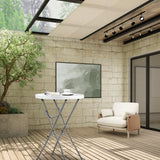 Byliable Cocktail Table 28in Folding Round High Top Indoor Outdoor with Removable Legs, Tall Bistro Foldable Bar Height Table for Parties, Patio, Backyard, Dining, Wedding, White- 2PCS Byliable