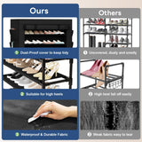 Mavivegue Shoe Rack with Cover, 10 Tier Tall Shoe Storage for 50-55 Pairs of Shoes, Shoe Organizer for Entryway, Closet Mavivegue