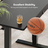 Marsail Electric Standing Desk with Drawer, 48 x 24 Electric Stand Up Desk, Ergonomic Adjustable Desk with Storage, Headphone/Bag Hooks, Computer Desk for Home & Office with Cable Management,Black Marsail