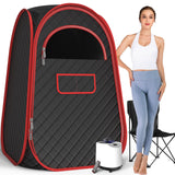 AgiiMan Portable Sauna Box - Full Body Steam Sauna, Portable Sauna for Home with 2.6 L 110V Steamer, Remote Control, Easy to Carry Sauna Tent for Indoor, Gym, Pilates, Hot Tubs AgiiMan