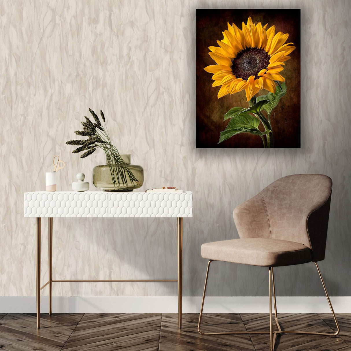 APCGSM Sunflower Diamond Painting Art Kit for Adults, 5D Full Drill DIY Craft, 11.8 x 15.7 inch APCGSM