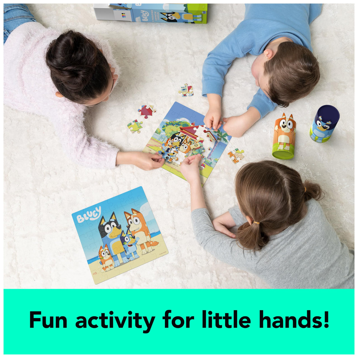 Spin Master Games, Bluey 36-Piece Jigsaw Puzzles 2-Pack Bluey Puzzles, Bluey Gifts, Bluey Christmas Gifts, Bluey Toys, Stocking Stuffers, for Ages 3+ Bluey