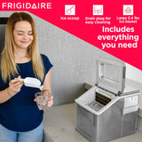 FRIGIDAIRE EFIC452-SS 40 Lbs Extra Large Clear Maker, Stainless Steel, Makes Square Ice Frigidaire