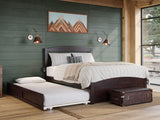 AFI, Warren Full Platform Bed with Matching Footboard & Twin Trundle, Espresso AFI