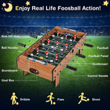 Giantex Foosball Table, 27in Mini Football Table Game w/ 2 Footballs, Score Keepers, ASTM Certification, Wood Soccer Table Top for Kids, Family Night, Parties, Game Rooms (Natural) Giantex