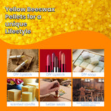 5LB Yellow Beeswax Pellets Food Grade Beeswax Triple Filtered Beeswax for Candle Making Beeswax Pastilles for DIY Creams Lotions Lip Balm Soap WuNa