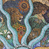 Moruska 500 Piece Puzzles for Adults- Zodiac Constellation Puzzle- Round Mandala Astrology Jigsaw Puzzle Cool and Challanege Moruska