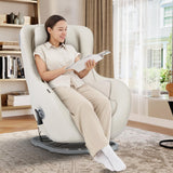 COLAMY Relaxing Massage Chair | Full Body and Spot Massaging,Heat, Low-Noise 3D Bluetooth Speaker, Massage and Leisure Dual-Use Chair| Living Room, Bedroom，White COLAMY
