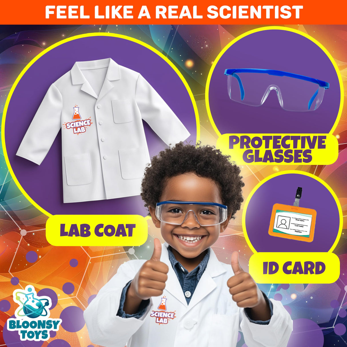 Bloonsy Science Kits for Kids | Ultimate Chemistry Lab Setup with 100 Experiments | Toys Set for Boys and Girls Age 7-8-9-12 BLOONSY