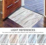 KOZYFLY Modern Abstract Kitchen Runner Rug, 2x6 Washable Rug Runner Non-Slip Soft Striped Hallway Runner Rugs, Beige Print Distressed Carpet Runner for Entryway Bathroom Laundry Room Foyer KOZYFLY