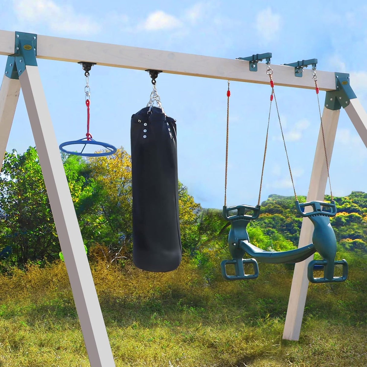 BETOOLL Heavy Duty Swing Hangers Swing Set Hardware Playground Porch Yoga Seat Trapeze Wooden Sets Indoor Outdoor Set of 8 BETOOLL