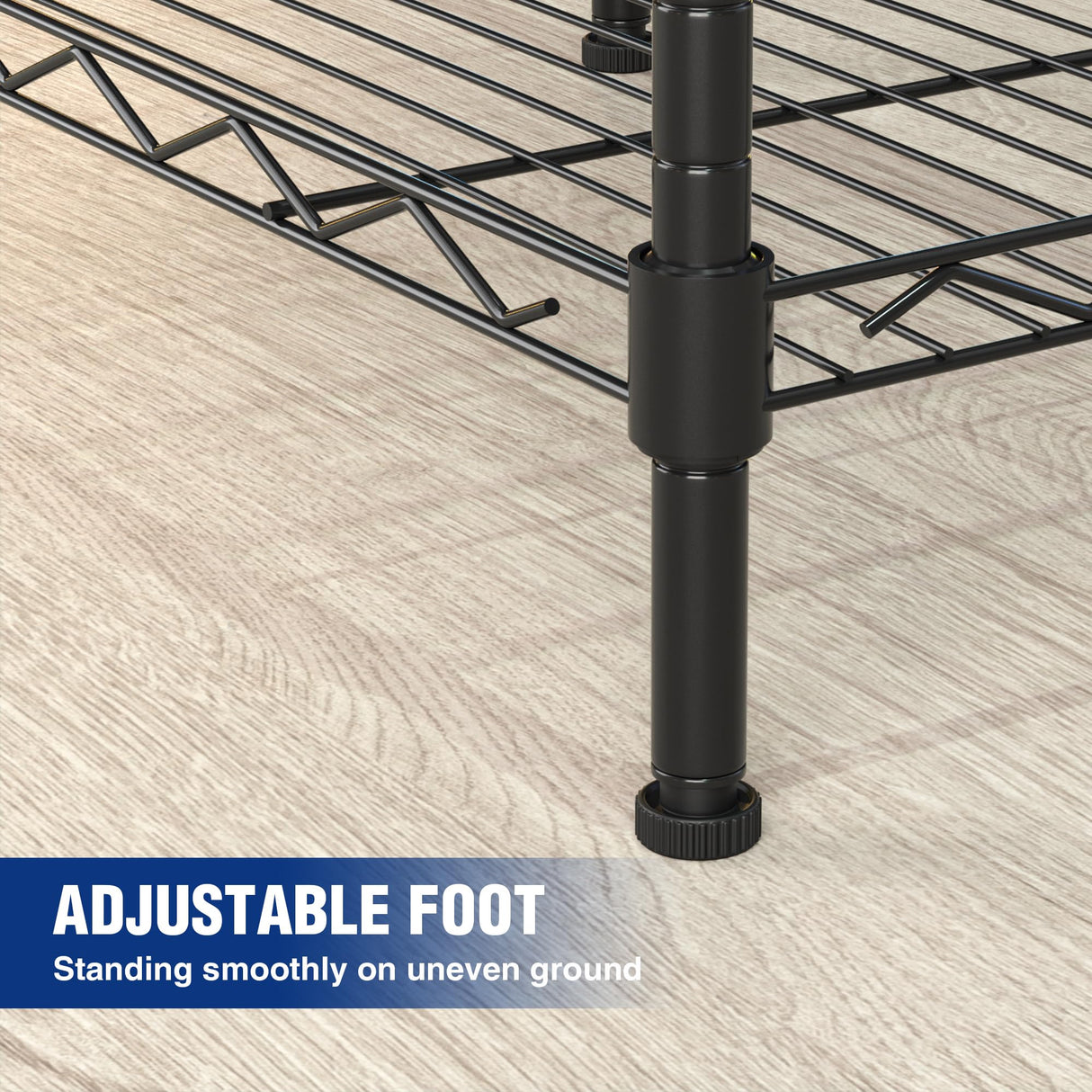 WORKPRO Storage Shelves, 5-Tier Metal Shelving, Garage Wire Rack, 17-3/8"W x 11-1/2"D x 51-1/2"H, 550 LBS Load Capacity, Standing Food Shelving Unit, Adjustable Shelf for Kitchen Pantry Closet Garage WORKPRO