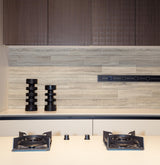 COLAMO Luxury 24PCS Faux Wood Texture Peel and Stick Backsplash,Vintage Oak Stick On Accent Wall Swatch Thick Rigid Shiplap Panels, Self Adhesive Wooden Wall Paneling for Kitchen Backsplash COLAMO