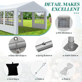 GARTOO 20' x 40' Heavy Duty Party Tent - Outdoor Wedding Gazebo Event Shelter Canopy with Removable Sidewall & 4 Sand Bags for Outdoor Event, Wedding, Birthday Party GARTOO