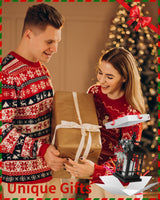 iStatue Metal Black Christmas Lantern with Flameless Candle, 14'' Modern Farmhouse Decor Festive Holiday Rustic Home Gifts for Indoor/Outdoor (Xmas) iStatue