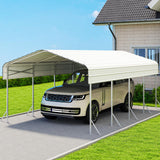 12x20 Carport, Heavy Duty Metal Car Port, All-Weather Protection, Easy Assembly for Cars, Trucks, Boats, Tractors, and Outdoor Storage fuzzy-bird