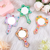 WEBEEDY 12 Sets Wooden Princess Mirror Craft Kit to Paint and Decorate, Mini Mirror Arts and Crafts Activities for Princess Parties, Projects or Home Crafting WEBEEDY