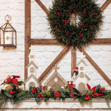 Cinnvoice 3 Pcs Christmas Rustic Wooden Churches Tabletop Decoration Farmhouse Wooden Churches Sign Desk Shelf Ornaments Xmas Wooden Centerpieces Decor for Table Top Fireplace Home Tiered Tray Decor Cinnvoice