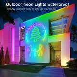 Led Neon Rope Lights 32.8Ft,Control with App/Remote,Flexible Led Rope Lights,Multiple Modes,IP65 Outdoor RGB Neon Lights Waterproof,Music Sync Gaming Led Neon Strip Lights for Bedroom Indoor Led Light AILBTON