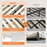 Cherytika Queen Wood Bed Frame with Headboard and Footboard, Farmhouse Queen Bed with RGB LED Light, Wood Slats Support, Noise-Free, Sturdy Structure, Easy Assembly, White Cherytika