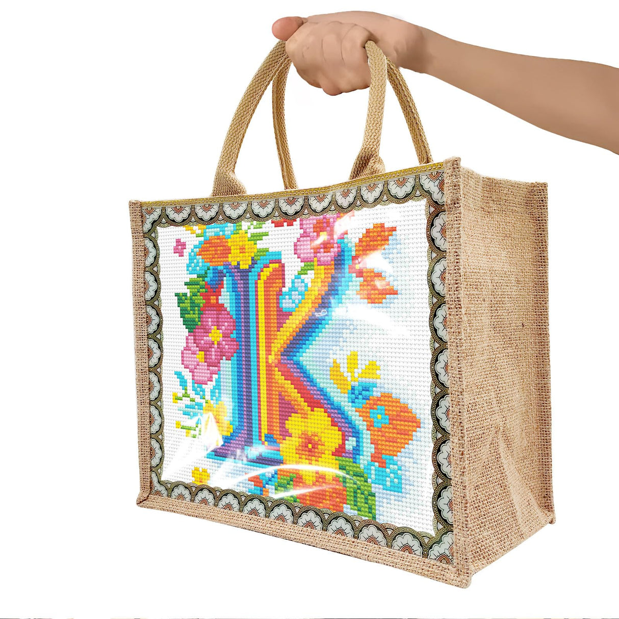 ARTopet DIY Diamond Art Painting Bags Letters Creative Handbag Shopping Tote Bags Canvas Pattern Reusable Grocery Bag-K01 ARTopet