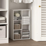 Furinno Reed 5-Cube Open Shelf Clothing & Closet Storage Organization, White Furinno