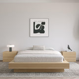 Nexera Marconi Natural Blonde Oak Platform Bed Frame Nexera