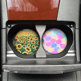 HUMNIC 10pcs Sublimation Blanks 2.6 Inch Ceramic Stone Car Cup Coasters with A Finger Notch for Easy Removal,Sublimation Blank Car Coaster,White Sandstone Car Coaster Sublimation Blanks HUMNIC