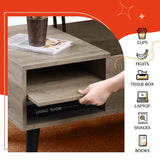 WLIVE Lift Top Coffee Table with Storage for Living Room,Small Hidden Compartment and Adjustable Shelf,Mid Century Modern ,Wood,Greige WLIVE