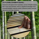 BESTNEWIE Flexible 19 Bars Bamboo Sauna Backrest, Cooler Than Wood, Complete with a Sauna Hat and a Seat Pad, Slip-Resistant Rubber Pad. Sauna Accessory Set (2 Pack) BESTNEWIE