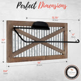 Autumn Alley Rustic Farmhouse Paper Towel Holder Wall Mount - Country Home Decor Rustic Farmhouse for Kitchen - Wood and Galvanized Kitchen Decor - Farmhouse Kitchen Wall Decor Autumn Alley