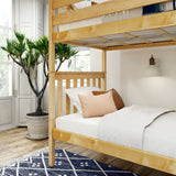 Classic Twin Over Twin Wooden Bunk Bed by Plank+Beam – Space-Saving Design with Ladder and Solid Support Plank+Beam