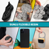 SUNLU Flexible 3D Printer Resin 2KG, 66A 3D Printing Resin for Printing Soft and Flexible Items, Bendable and Not Brittle, Fast Curing 405nm UV Photopolymer Resin. (2000G Gray) SUNLU