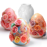 Juome Easter Egg Mold - Silicone Easter Candle Molds for Candle Making Silicone Shapes Resin Wax Mold for Candles Soap, Easter Party Decorations Juome