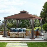 JANCANOPY Replacement Gazebo Canopy for 10 x 12 Regency II Patio Gazebo,(Brown) JANCANOPY