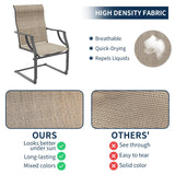 Amopatio Patio Chairs Set of 2, Outdoor Dining Chairs for All Weather, Breathable Patio Dining Chairs Outdoor Furniture for Backyard Deck, Brown Amopatio