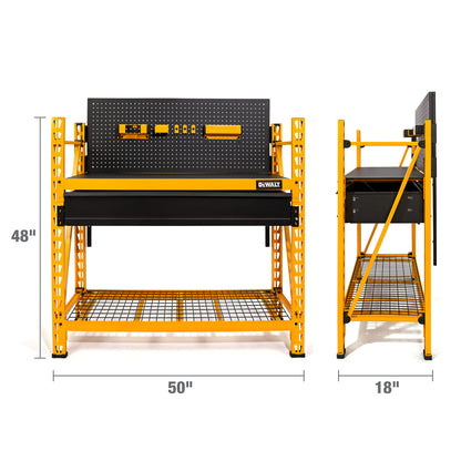 DEWALT 2-Shelf Industrial 4- Carbon Steel Foot Storage Rack Work Station Kit (DXST3000WB) - WoodArtSupply