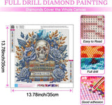 ARPADAMO Skull Book Diamond Art Kits for Adults,5D Diamond Painting DIY Book Diamond Art Diamond Painting Kits for Adult,Round Full Drill Diamonds, Diamond Art Kits for Home Decor-14x14inch ARPADAMO