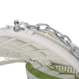 Christopher Knight Home Becky Wicker Hanging Chair with Cushion (Stand Not Included), White, Green Christopher Knight Home