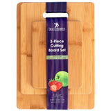 Totally Bamboo 3-Piece Bamboo Cutting Board Set; 3 Assorted Sizes of Bamboo Wood Cutting Boards for Kitchen Totally Bamboo