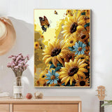 EMIEAUFG Creative Paint by Number Kit for Adults,Sunflower DIY Paint by Numbers Set for Home Decor and Gifting - 12x16 Inch EMIEAUFG