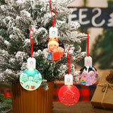 Halloscume 10 Pcs Light up Christmas Sublimation Ornament Blanks with Light Acrylic Blanks LED Ornaments Bulk for Xmas Tree DIY Handmade Crafts Christmas Party Decorations Supplies (Round) Halloscume