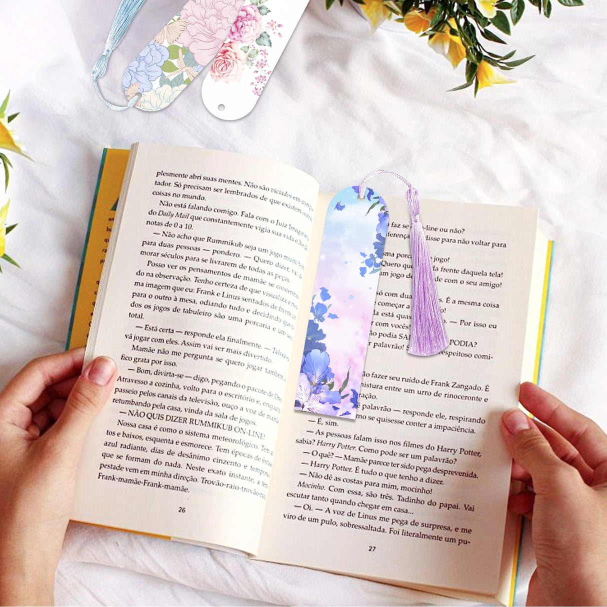 Sublimation Bookmark Blank Double Sided - 30Pcs Metal Bookmark Blanks Bulk + 30 Colors Bookmark Tassels, Bookmark Making Kit, for DIY Bookmarks, Book Lovers, Crafts, Reading Gifts Mkway