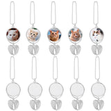 Framendino, 10 Pack Silver Angel Wing Pendant Car Hanging Ornament with Sublimation Blank Heat Transfer Photo for Home Window Framendino