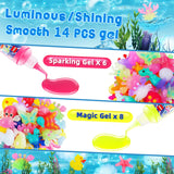 Magic Water Elf Toy Kit, Crafts for Kids Ages 4-8, Squishy Maker Set with 14 Magic Gels, 12 Shape Molds, Aqua Fairy, Magic Water Elf, Children's DIY Magic Water Gel Kit, Magic Elf Water Toy for Kids QANIY